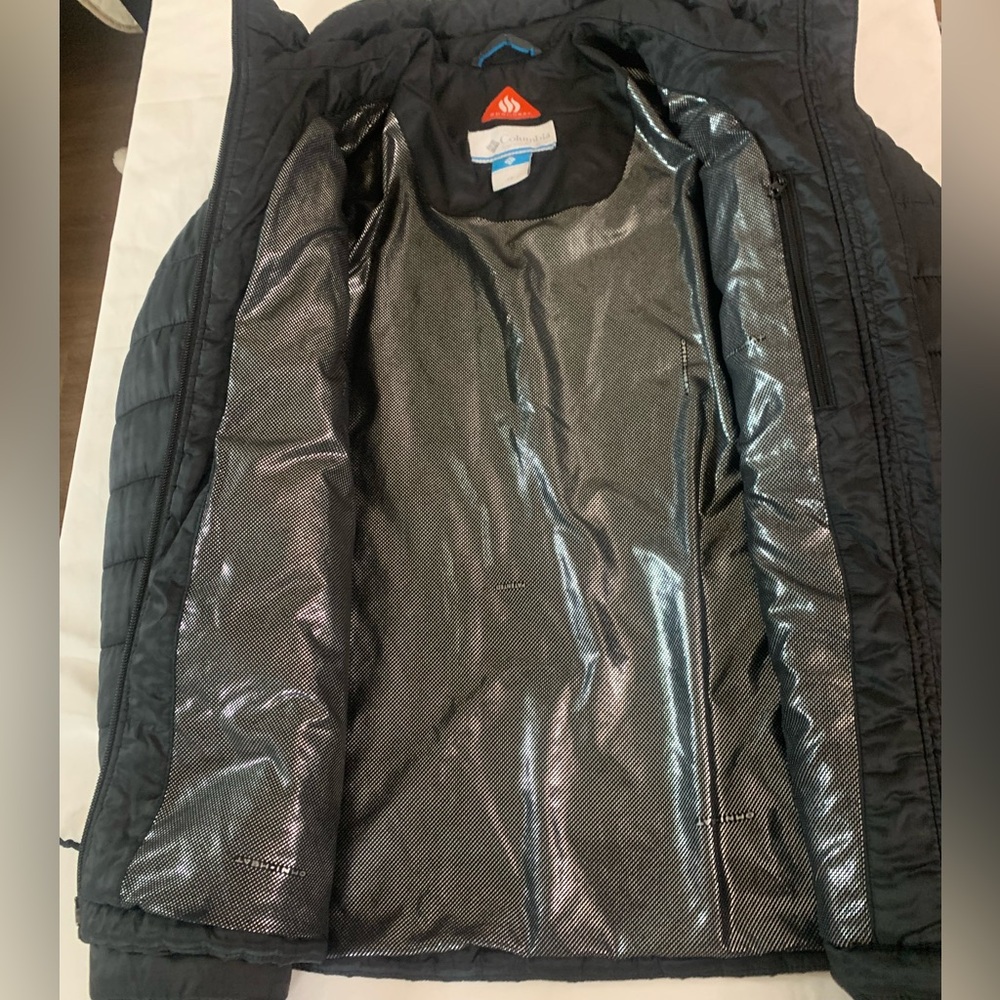 Black Quilted Vest with Silver Lining